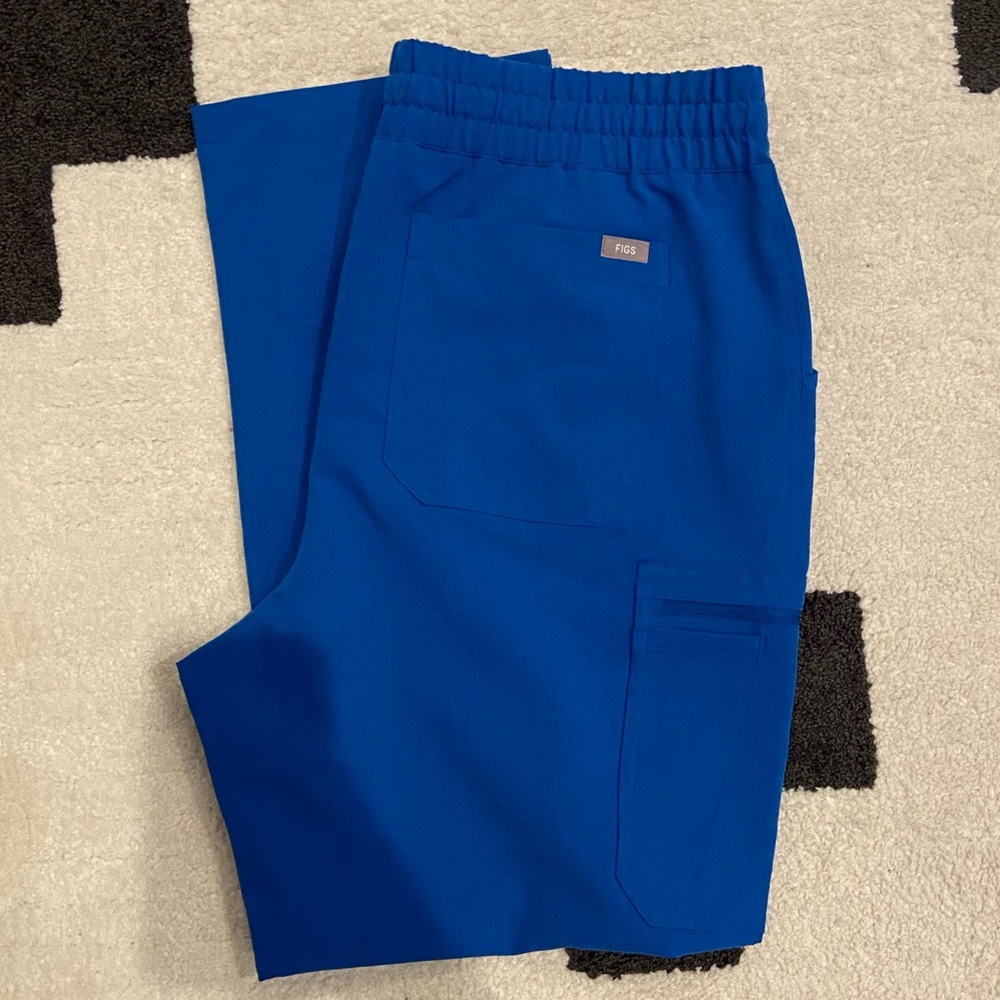 Figs High Waisted Yola Skinny Scrub Pant Royal Blue XXL